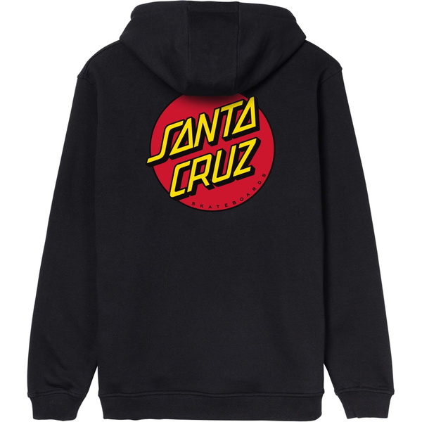 2026 Santa Cruz Mens Classic Dot Chest Hoodie SCA-HDY-5305 - Black